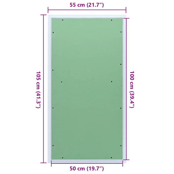 Access Panel Vihreä ja hopea 55 x 105 cm Alumiini ja kipsilevy
