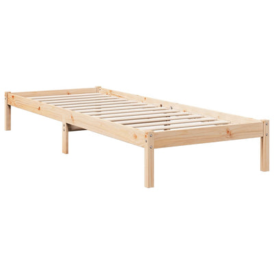 Sängynrunko erikoispitkä ilman patjaa 80x210 cm täysi mänty