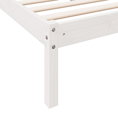 Sängynrunko erikoispitkä ei patjaa valk. 80x210 cm täysi mänty