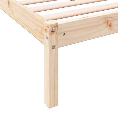 Sängynrunko erikoispitkä ilman patjaa 90x210 cm täysi mänty