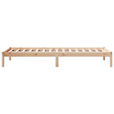 Sängynrunko erikoispitkä ilman patjaa 100x210 cm täysi mänty