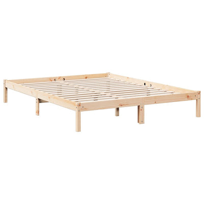 Sängynrunko erikoispitkä ilman patjaa 160x210 cm täysi mänty