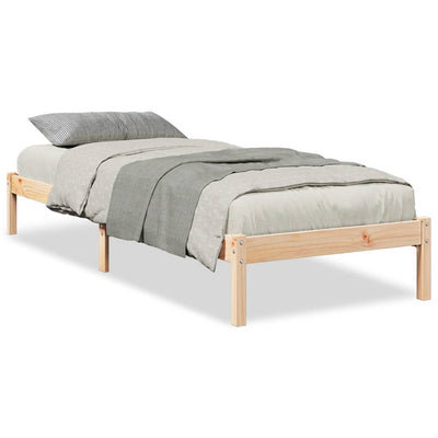 Sängynrunko erikoispitkä ilman patjaa 80x220 cm täysi mänty