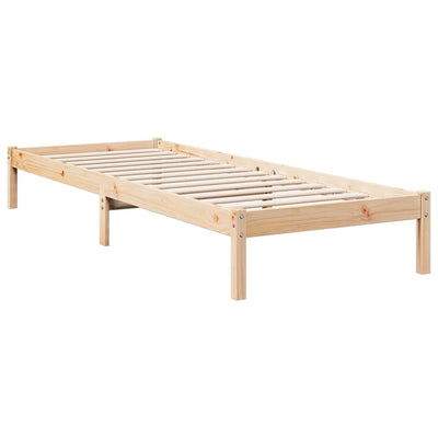 Sängynrunko erikoispitkä ilman patjaa 80x220 cm täysi mänty