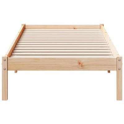 Sängynrunko erikoispitkä ilman patjaa 80x220 cm täysi mänty