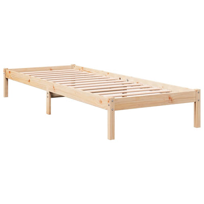 Sängynrunko erikoispitkä ilman patjaa 90x220 cm täysi mänty