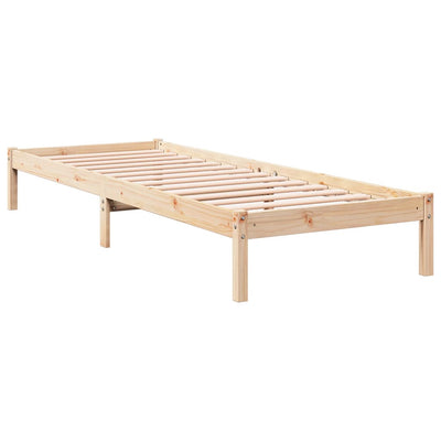 Sängynrunko erikoispitkä ilman patjaa 100x220 cm täysi mänty