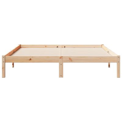 Sängynrunko erikoispitkä ilman patjaa 160x220 cm täysi mänty