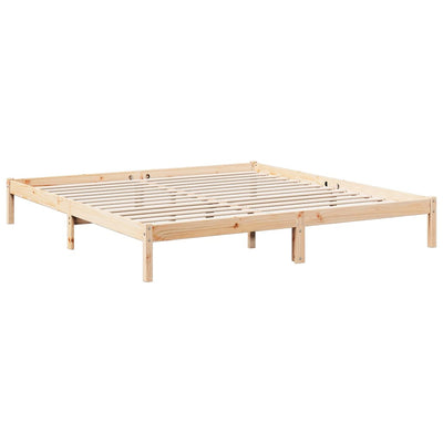 Sängynrunko erikoispitkä ilman patjaa 200x220 cm täysi mänty