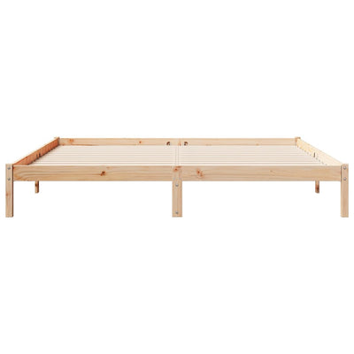 Sängynrunko erikoispitkä ilman patjaa 200x220 cm täysi mänty