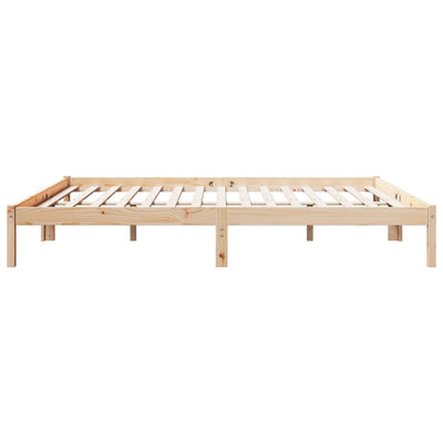 Sängynrunko erikoispitkä ilman patjaa 200x220 cm täysi mänty