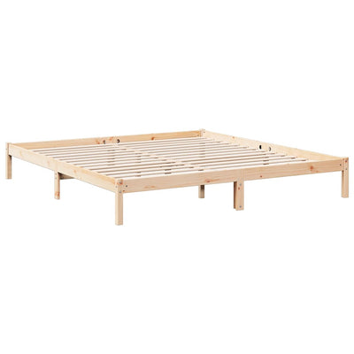 Sängynrunko erikoispitkä ilman patjaa 200x220 cm täysi mänty