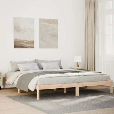 Sängynrunko erikoispitkä ilman patjaa 200x220 cm täysi mänty