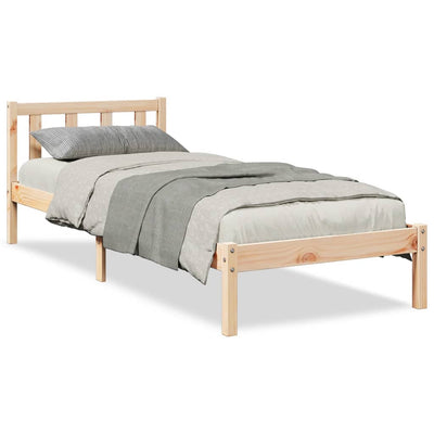 Sängynrunko erikoispitkä ilman patjaa 80x210 cm täysi mänty