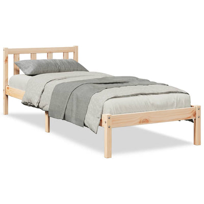 Sängynrunko erikoispitkä ilman patjaa 90x210 cm täysi mänty