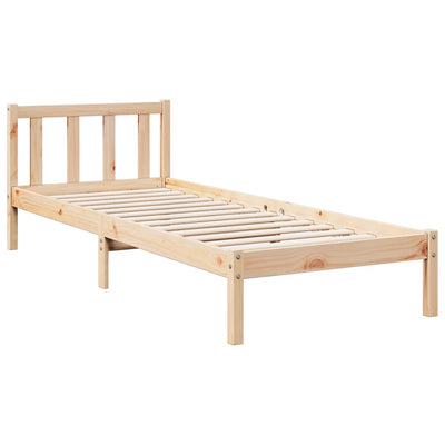Sängynrunko erikoispitkä ilman patjaa 90x210 cm täysi mänty