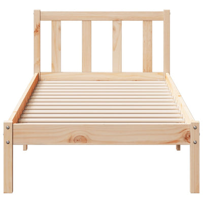 Sängynrunko erikoispitkä ilman patjaa 90x210 cm täysi mänty