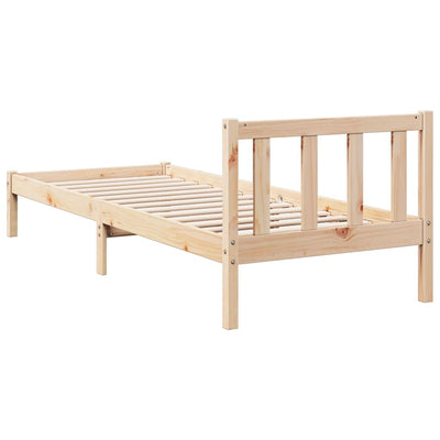 Sängynrunko erikoispitkä ilman patjaa 90x210 cm täysi mänty