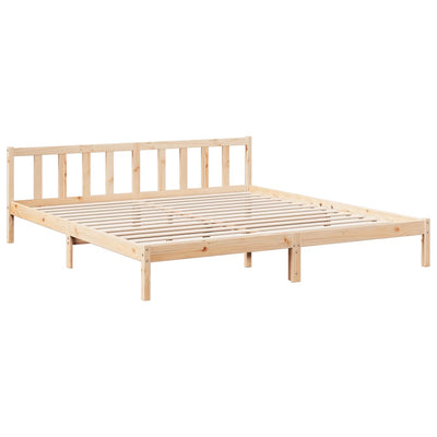 Sängynrunko erikoispitkä ilman patjaa 200x210 cm täysi mänty