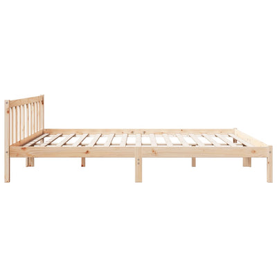 Sängynrunko erikoispitkä ilman patjaa 200x210 cm täysi mänty