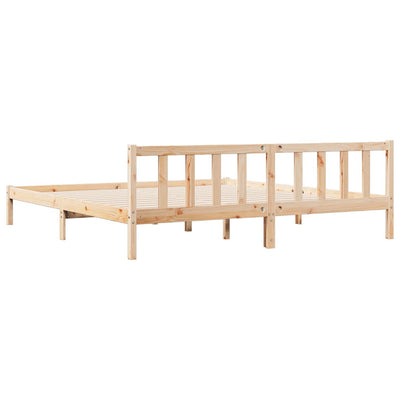 Sängynrunko erikoispitkä ilman patjaa 200x210 cm täysi mänty