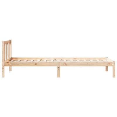 Sängynrunko erikoispitkä ilman patjaa 100x220 cm täysi mänty