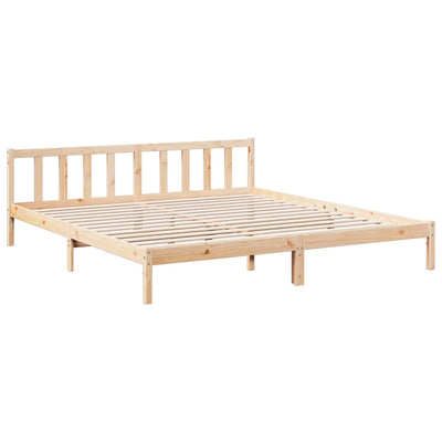 Sängynrunko erikoispitkä ilman patjaa 200x220 cm täysi mänty