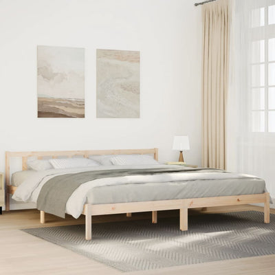 Sängynrunko erikoispitkä ilman patjaa 200x220 cm täysi mänty