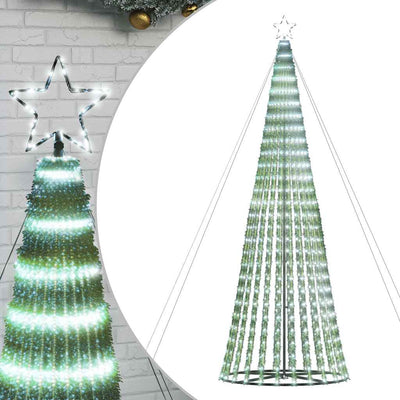 Kylmävalkoinen led joulukuusi Bisica 403cm (1028 ledit)