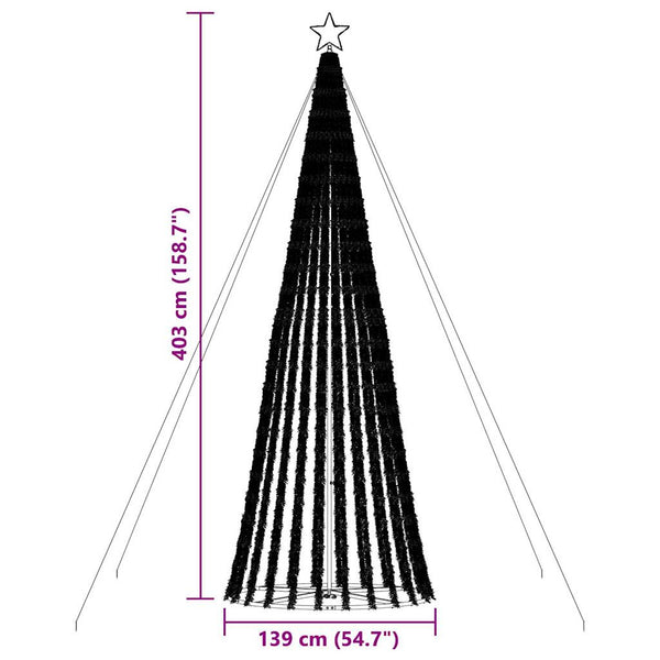 LED joulukuusi 1028 LEDiä Sininen 403 cm