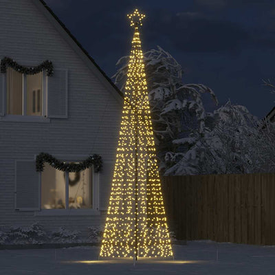 Lämpimän valk. led joulukuusi piikeillä Mantilla 500cm (1534 led-valoa)