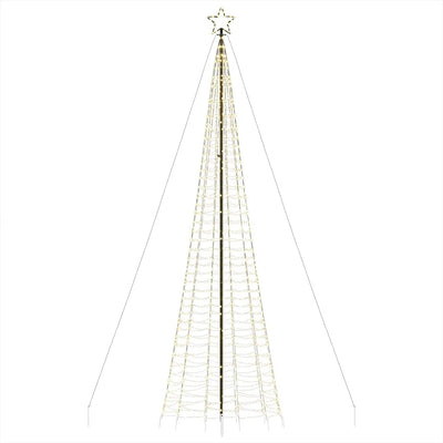 Lämpimän valk. led joulukuusi piikeillä Mantilla 500cm (1534 led-valoa)