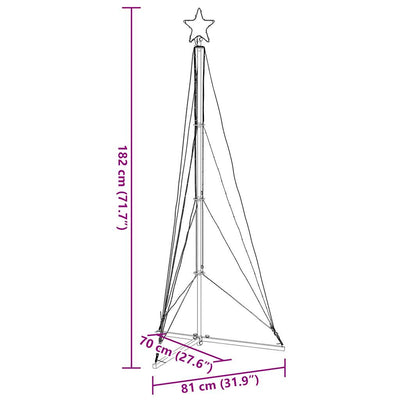 joulukuusenvalo 363 LEDiä Lämmin valkoinen 182 cm