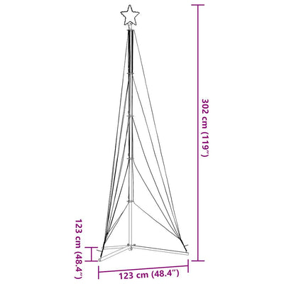 joulukuusenvalo 525 lämpimän valkoista LED-valoa 300 cm