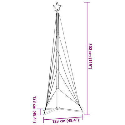 joulukuusenvalo 525 kylmän valkoista LED-valoa 300 cm