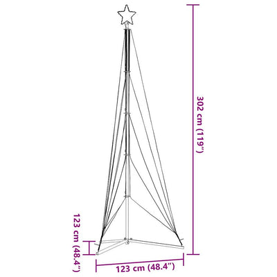 Joulukuusen LED-valot 525 LED-valoa värikäs 300 cm