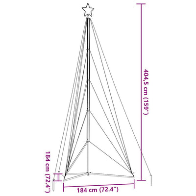 Joulukuusen LED-valot 615 LED-valoa sininen 400 cm