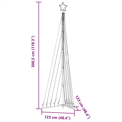 Joulukuusen LED-valot 495 LED-valoa värikäs 300 cm
