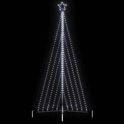 Joulukuusen LED-valot 570 LED-valoa kylmä valkoinen 400 cm
