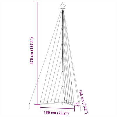 joulukuusenvalo 789 LEDiä Lämmin valkoinen 480 cm