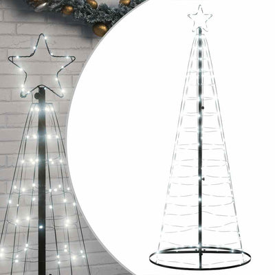 Valkoinen led joulukuusi Esmaeil 182cm (200 kpl)