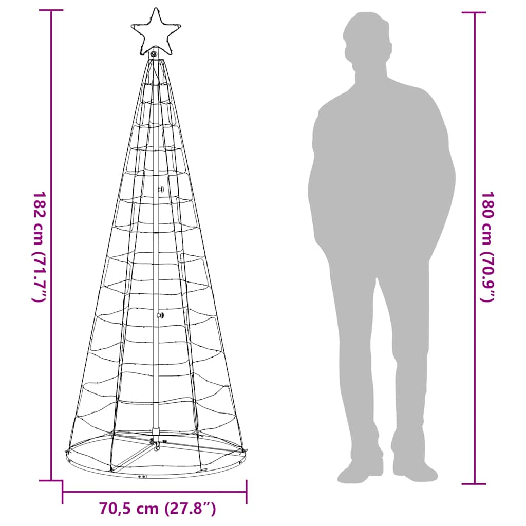 Valkoinen led joulukuusi Esmaeil 182cm (200 kpl)