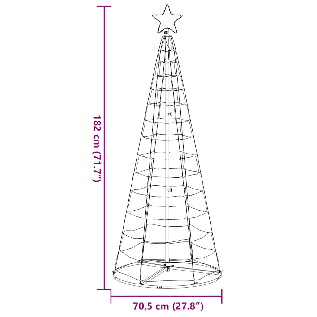 Valkoinen led joulukuusi Esmaeil 182cm (200 kpl)