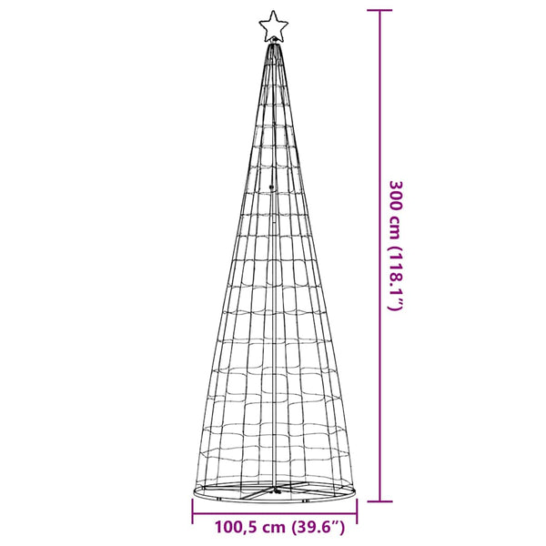 LED joulukuusi 550 LEDiä Värikäs 300 cm