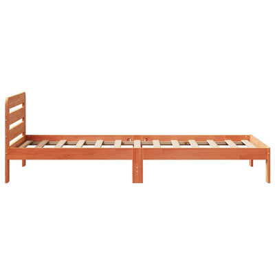 Sängynrunko ilman patjaa vahanruskea 75x190 cm täysi mänty