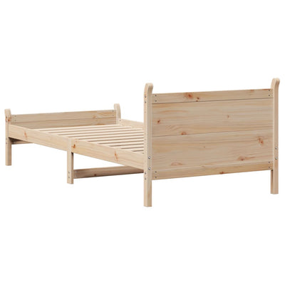 Sängynrunko ilman patjaa 75x190 cm täysi mänty