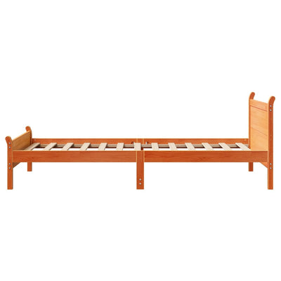 Sängynrunko ilman patjaa vahanruskea 75x190 cm täysi mänty