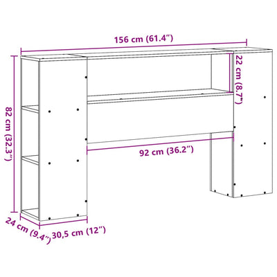 Sängynpääty säilytystilalla Ted 150cm (mänty)