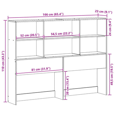 Sängynpääty säilytystilalla 160 cm täysi mänty