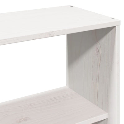 Sängynpääty säilytystilalla valkoinen 160 cm täysi mänty